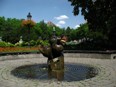 Decorative fountain on Trg Republike
