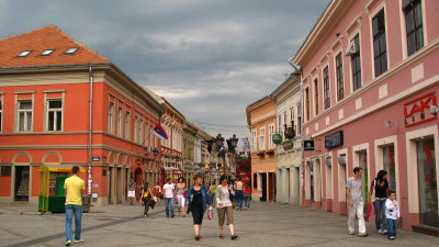 Zmaj Jovina and Dunavska under lighter skies