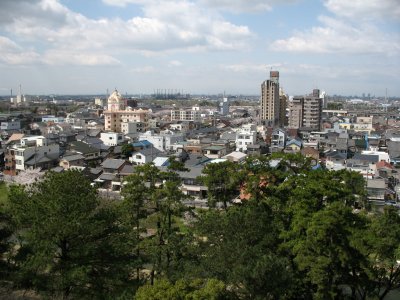 Skyline of Okazaki from the castle