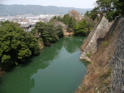 Lower moat viewed from the 28-meter walls