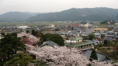 View over Maruoka town