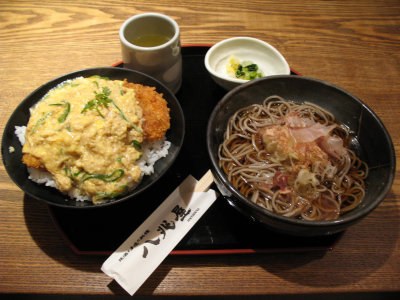 Katsu-don and local speciality: Oroshi-soba