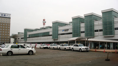 Taxi rank out front Fukui Station