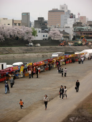 Hanami season activity and the city beyond