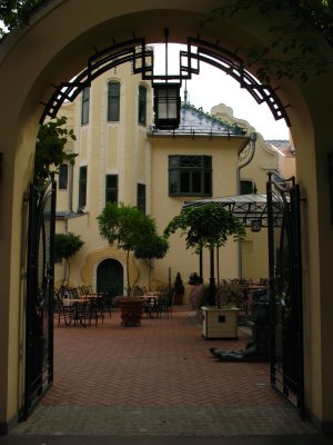 Art Nouveau cafe on Engelsova