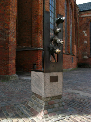Bronze sculpture of Bremen's town musicians