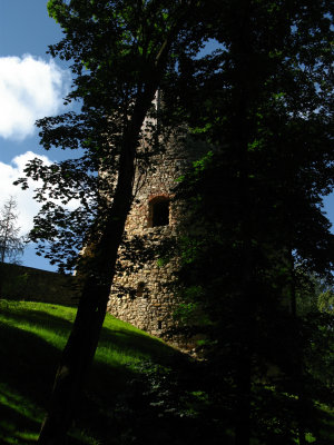 Glimpse of a tower at Cēsu Pils (Cēsis Castle)