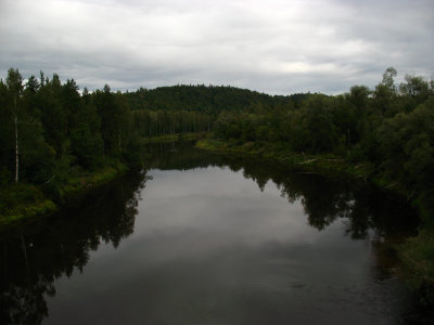 View up the Gauja River