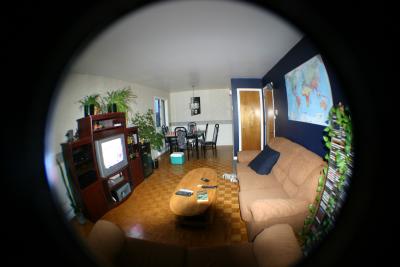 Interior Living Room Fisheye Photo Effect - Fisheye Photo Effect - Effet Oeil de Poisson