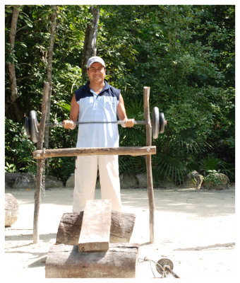 Open air gym and wooden equipment