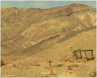 Are you still doubting you're in Death Valley ? And why was the school sign between two holy crosses ?