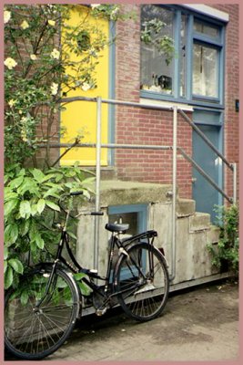 Bike and yellow door