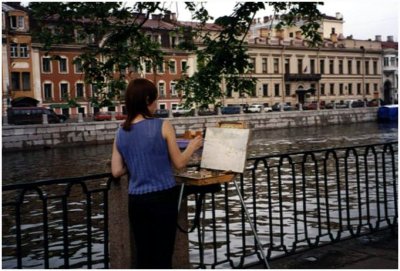 Artist in St Petersburg