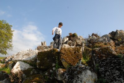 ege climbed each and every rock, ruin walls and trees just like his goat friends