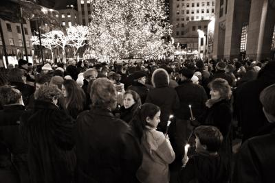 Candle Light Sing-a-long at Rockefeller Center