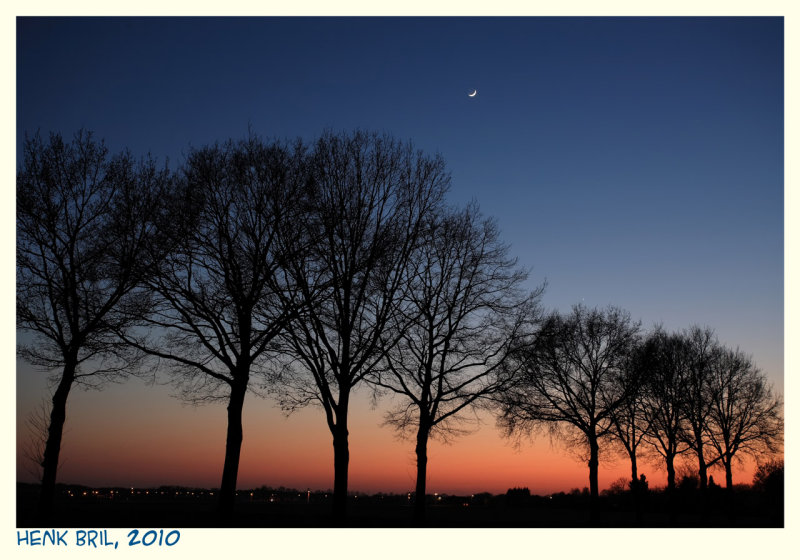 Twilight with The Moon and Venus I - Schemering met de Maan en Venus I