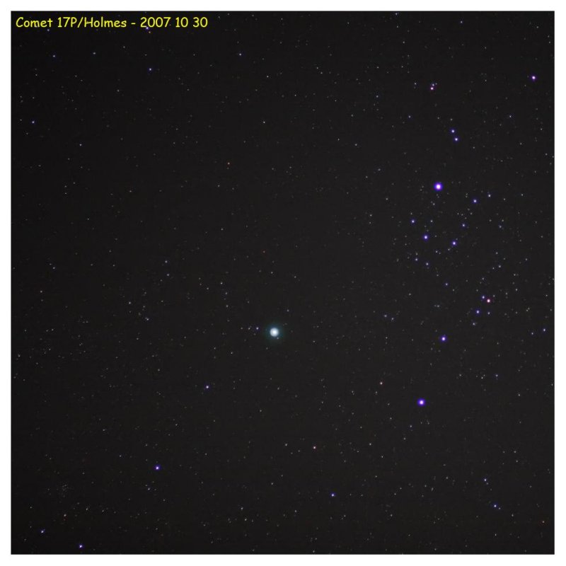 2007 October 30 - Comet Holmes in Perseus - 85mm