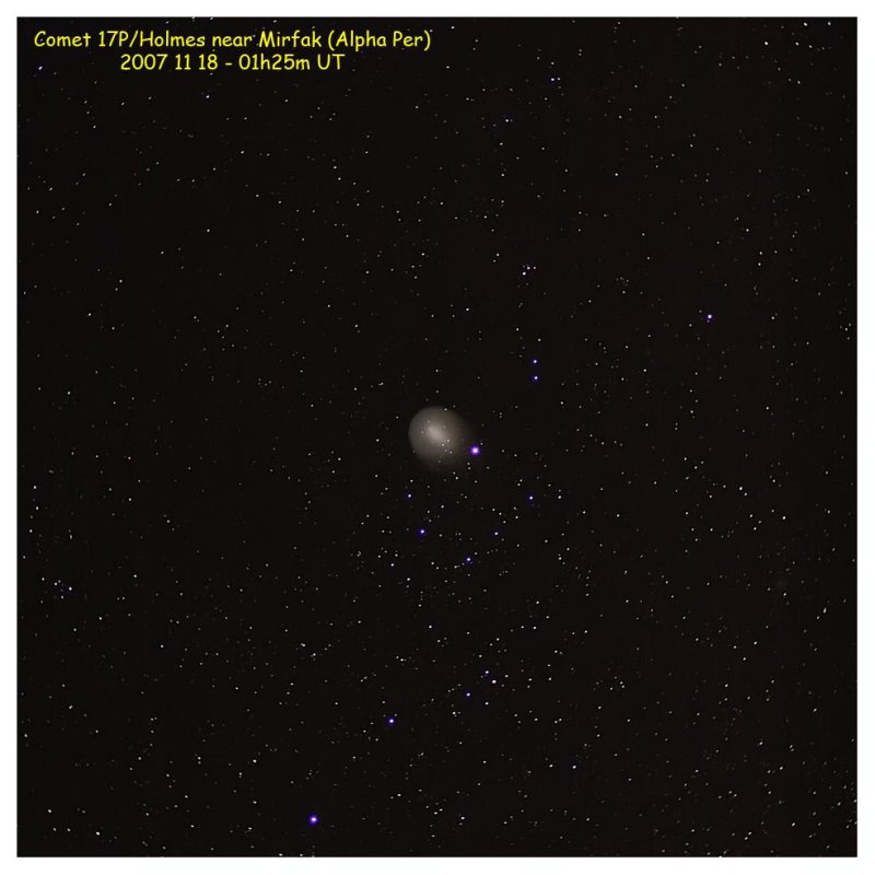 2007 November 18 - Comet Holmes in Perseus - 85mm