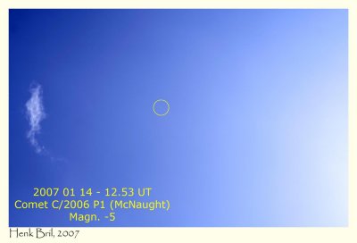 2007 January 14 - 12.53 UT - Comet McNaught in broad daylight