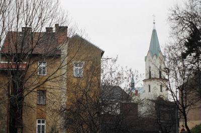 Oswiecim church, house