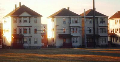 Homes aglow, Lafayette Park