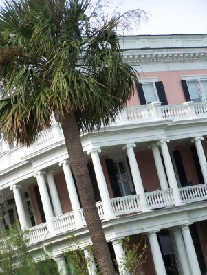 Pink historical home