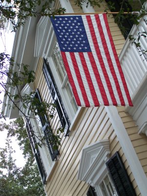 A flag flies in Charleston