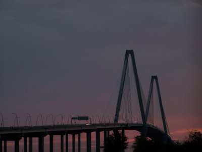 Arthur J. Ravenel Bridge, sundown