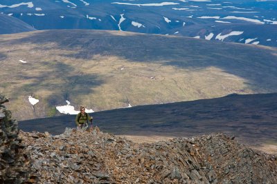 Baula, á leið niður