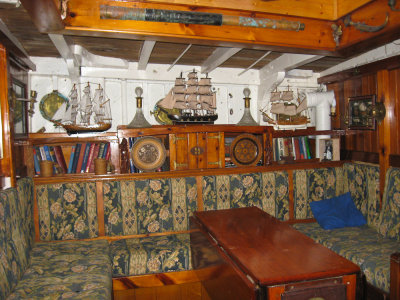 The inside of the boat was like a museum