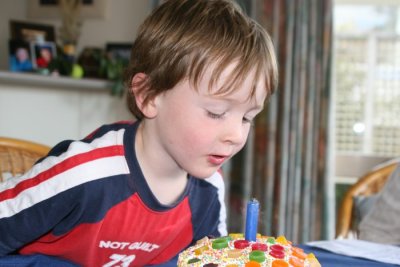 Happy Birthday Caleb - he is 4