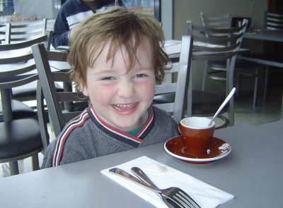 Caleb and his Fluffy Drink