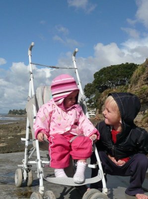 Zachary and Charli at Murrays Bay