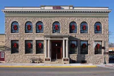 Historic Downingtown National Bank at Christmas 2009