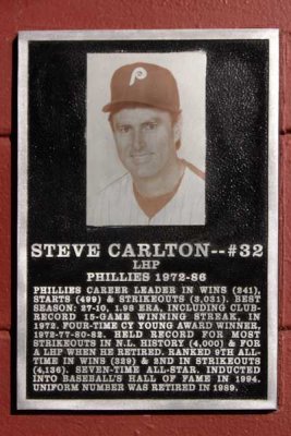 The Steve Carlton Plaque