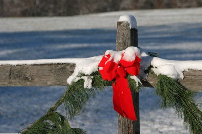 Holiday Fence Post