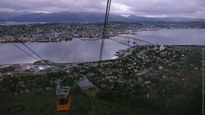 Tromso Panorama from the Cable Car Window