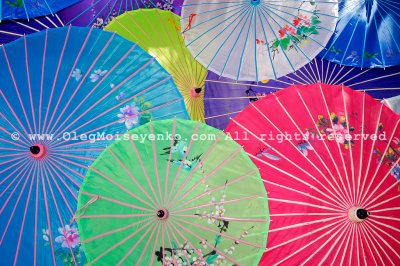 Chinese silk umbrellas