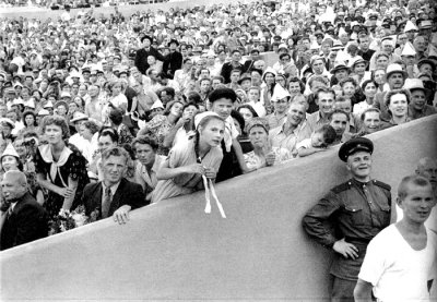 Sport Day at Dinamo stadium - spectators: Moscow, USSR, 1954
