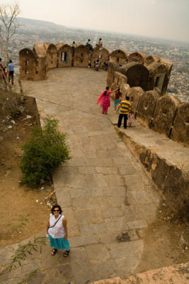 Nahargarh Fort ramparts overlooking Jaipur.jpg