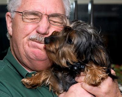 Joe and his puppy Augie