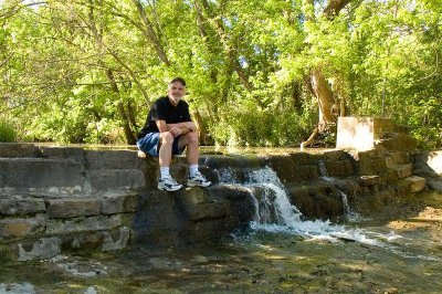 Bill on Clear Fork Creek at Lockhart State Park