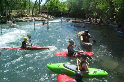 Whitewater lessons on San Marcos River