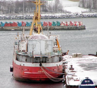 Old C.G. ship at Dartmouth Marine Slips