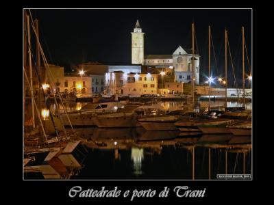 Cattedrale e porto di Trani (BA). Notturno