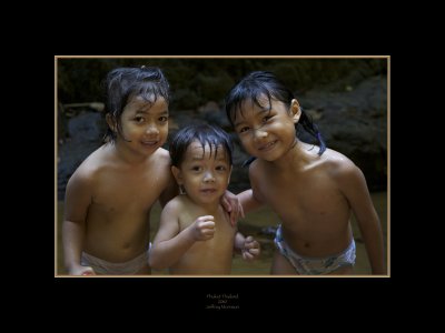Children at Phuket Waterfall