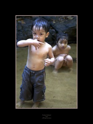 Children at Phuket Waterfall