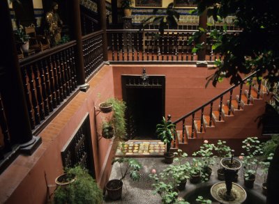 Lima. Interior of a colonial house