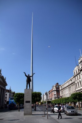 O'Connell Street with the Millennium Spire and statue of Jim Larkin
