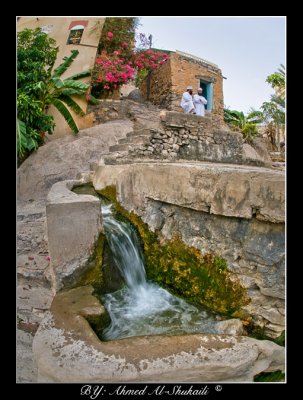 Irrigation pool at Misfat Abrieen